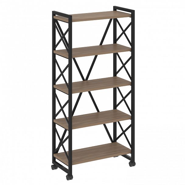 Стеллаж на колесах "Loft" VR.L-MST.K-5.8 дуб аризона/черный - Вид 1
