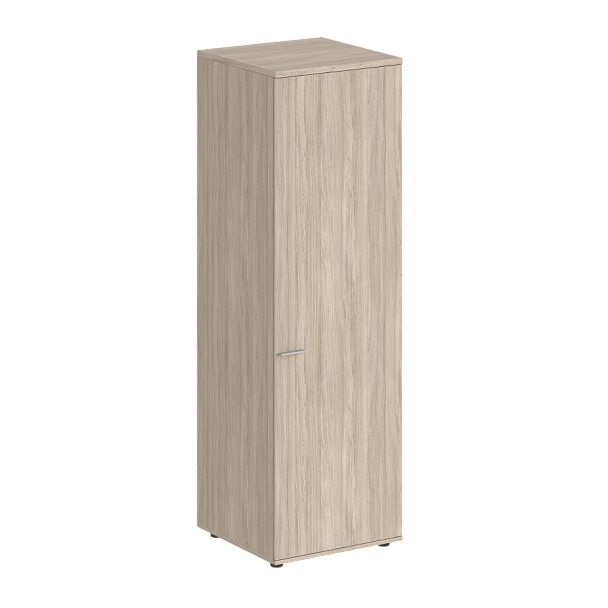Гардероб Sigma 600х600х1955, з.ст HDF, правый / корпус: дуб светлый; фасад: дуб светлый - Вид 1