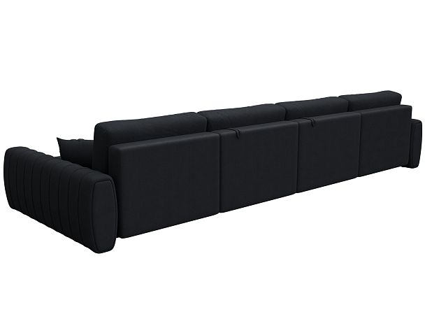 Диван П-образный Лига-057 НПБ Лонг Замша темно-серый - Вид 5