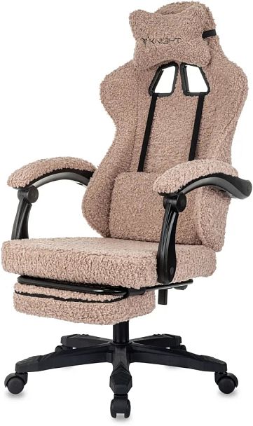 Кресло игровое Knight Lord/F коралловый экомех крестов. пластик подст.для ног - Вид 2