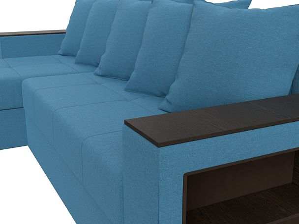 Диван угловой Дубай Лайт левый угол Рогожка голубой - Вид 4