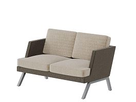 Aldo Диван двухместный ALD-02L Сан 03/Сан 06/Металл Серый 1430*875*890 - Фото предпросмотра