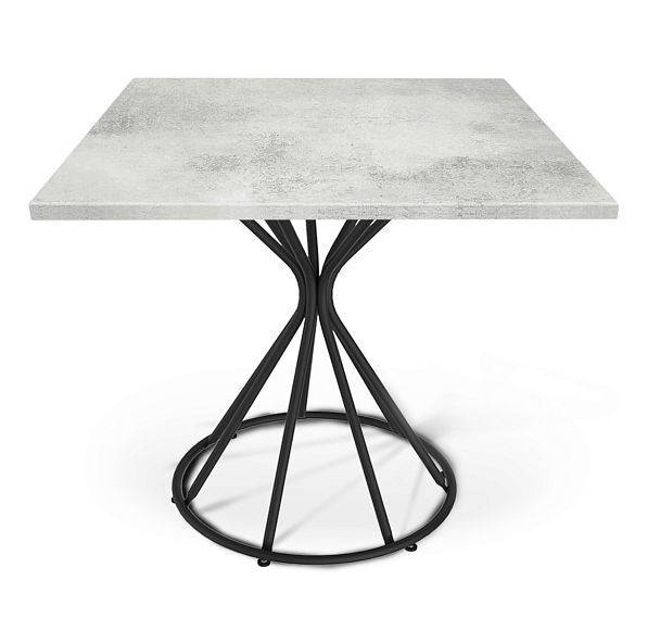 Стол Sheffilton SHT-TU4-1/80/80 МДФ черный/бетон светлый - Вид 2