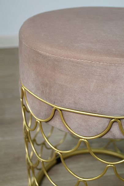 Пуф SHT-B13 латте/золото - Вид 7