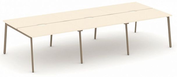 Рабочая станция на 6 мест " ESTETICA" ES.D.RS-6.2-VP Сатин - Вид 1