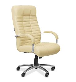 Кресло Атлант MK G кожа натуральная кожа с компаньоном / светло-бежевая Savanna - Фото предпросмотра