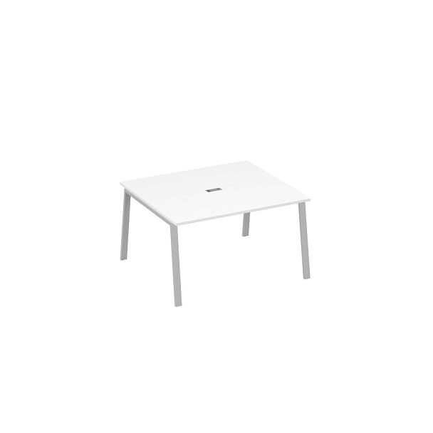 Стол 160 металлокаркас TRE в переговорную A4 А4 Б3 132 БП белый премиум / металлокаркас серый - Вид 1