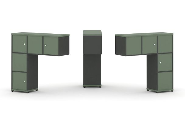 Concept Надставка низкая CN.DNN-007 Кобо/Антрацит/Металл Антрацит 1099*365*1130 - Вид 1