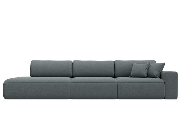 Диван прямой Лига-036 НПБ Модерн Лонг подлокотник справа Рогожка серый - Вид 2