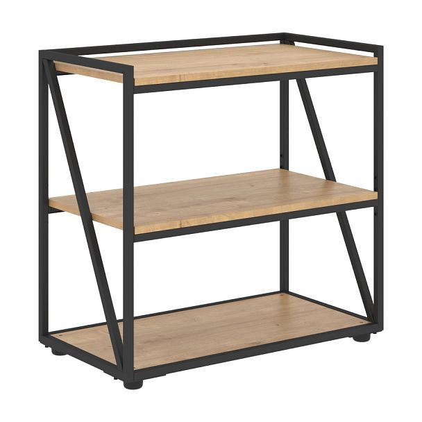 Стеллаж LMLC 80 Дуб Бофорд/Черный 800х430х781 LOFTIS - Вид 1