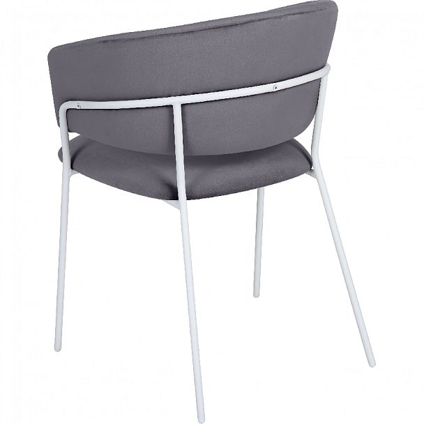 Комплект кухонных стульев Даксон серый велюр/белый, 2 шт. - Вид 5