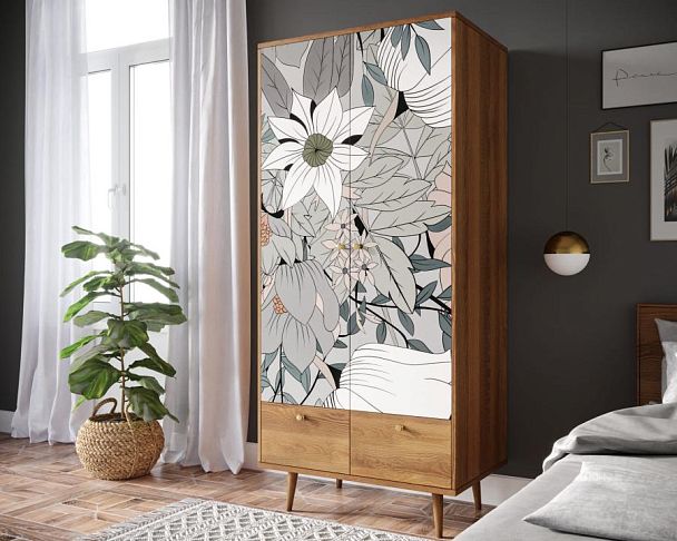 Шкаф двухстворчатый Berber принт 50 арт BB16/Print_50 - Вид 3