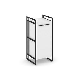 Rift Шкаф 2 ниши узкий RF.SU-21 (R) Белый Бриллиант/Металл Черный 420*396*924 - Фото предпросмотра