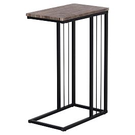 Стол журнальный на металлокаркасе BRABIX LOFT CT-002, 450х250х630 мм, цвет морёный дуб, 641861 - Фото предпросмотра