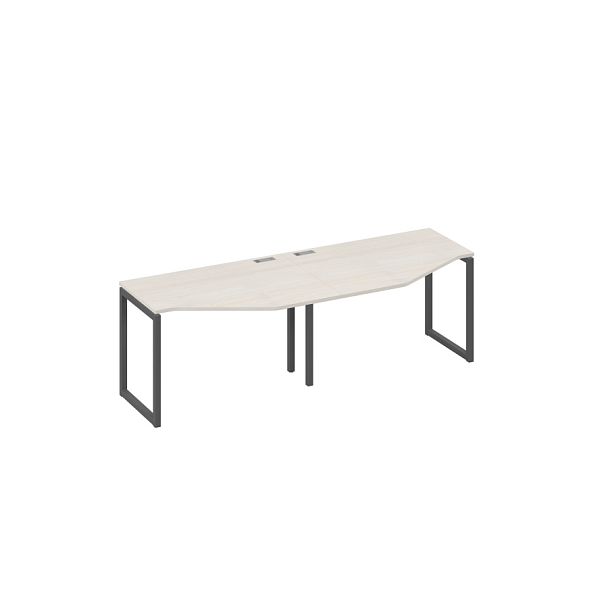 Рабочая станция (2х120) каркас QUATTRO столы Техно A4 А4 Б4 051-2 БП дуб / металлокаркас антрацит - Вид 1