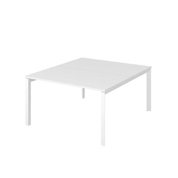 Рабочая станция на металлокаркасе "Столы для персонала"  ПК-ТНП-СР140Х160Н2/МК/БЭ-В2-1051 белый - Вид 1