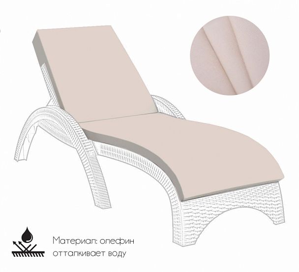 Матрас для шезлонга с креплением капюшон RH - Вид 1