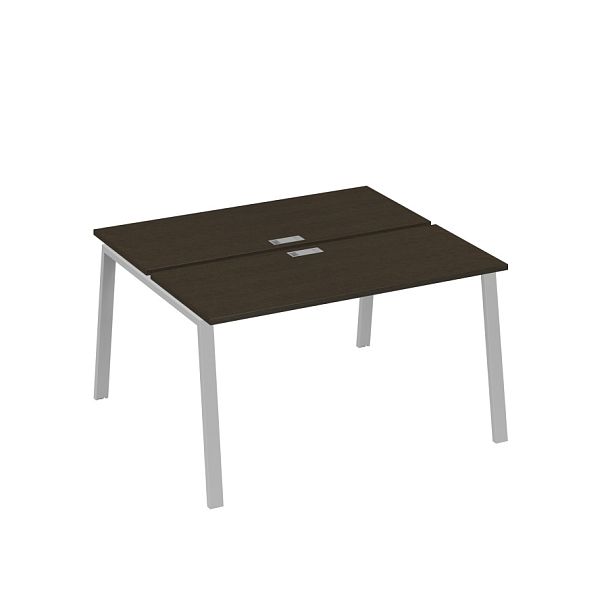 Станция 2х140 с опорами TRE офисная A4 А4 Б3 171  БП венге / металлокаркас серый - Вид 1