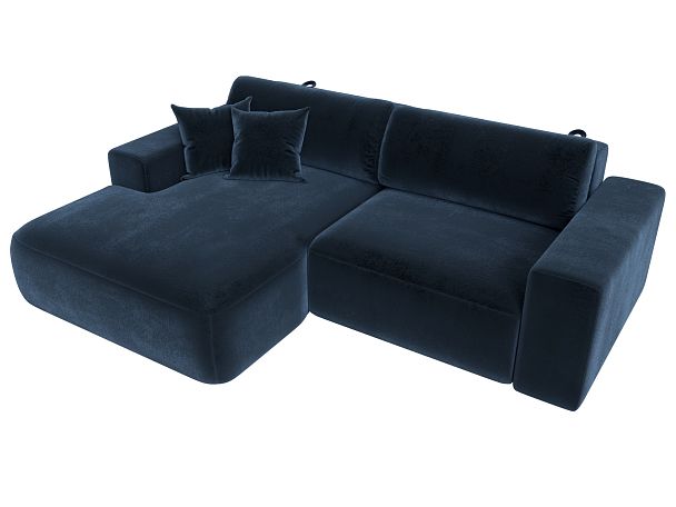 Диван угловой Лига-036 НПБ Классик левый угол Велюр синий - Вид 5
