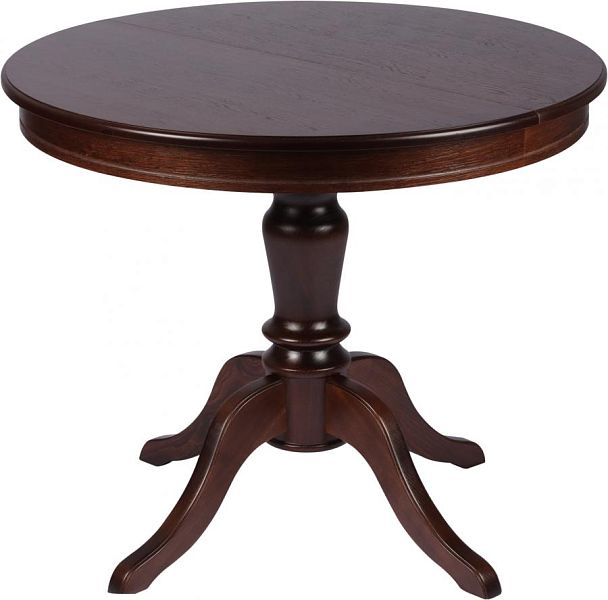 Стол деревянный раздвижной Элат D90(130)х90х76 Темный орех - Вид 1