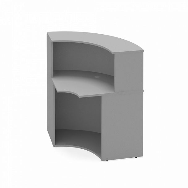 Стойка-ресепшн "Система-M" ПК-УНФО-СКР90х90-В1-19 серый - Вид 1