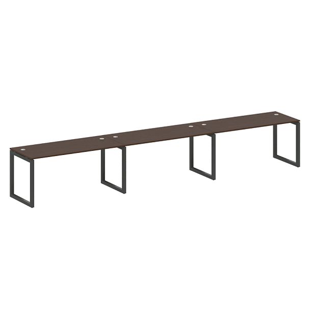 Metal System Quattro Р. ст. на 3 раб. места на О-образном м/к 50БО.СМ-3.4 Венге/Антрацит металл 4800*720*750 - Вид 1