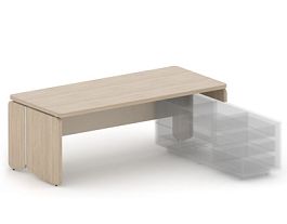 АККОРД/ACCORD RACR003-20x9 Стол правый под тумбу 2000х900х750 Сосна Аланд/Кашемир - Фото предпросмотра