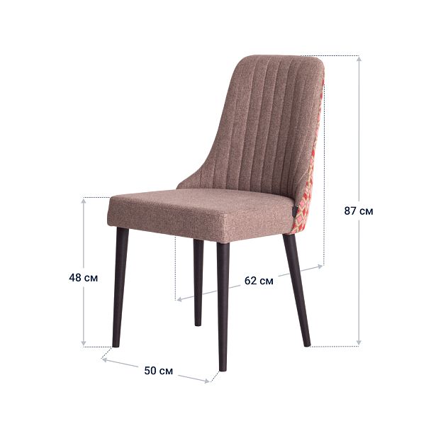 Стул Kongsberg, рогожка Austin 03, спинка шенилл-жаккард Scandinavia 06 Temple - Вид 5