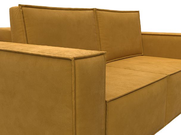 Диван прямой Куба мини Велюр желтый - Вид 4