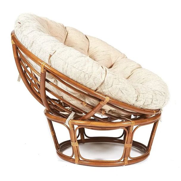 Кресло Папасан/Papasan (23/01 W) /с подушкой и ремешками/Pecan (орех) - Вид 4