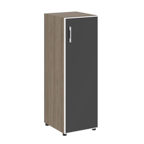 Yalta Шкаф узкий LT.SU-2.4 R (R) black Вяз/Стекло black 400*450*1195 - Вид 1