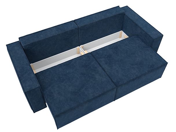 Диван прямой Куба Велюр синий - Вид 8