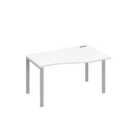 Стол эргономичный правый "Техно" на металлокаркасе UNO A4 А4 Б1 064 БП белый премиум / металлокаркас серый - Фото предпросмотра