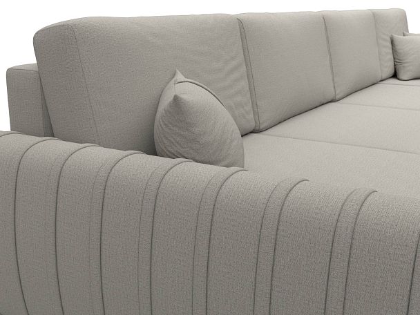 Диван П-образный Лига-057 НПБ Лонг Рогожка бежевый - Вид 4