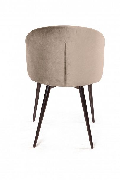 Стул Mont Blanc, бархат пепельно-бежевый 25 / черный конус - Вид 6