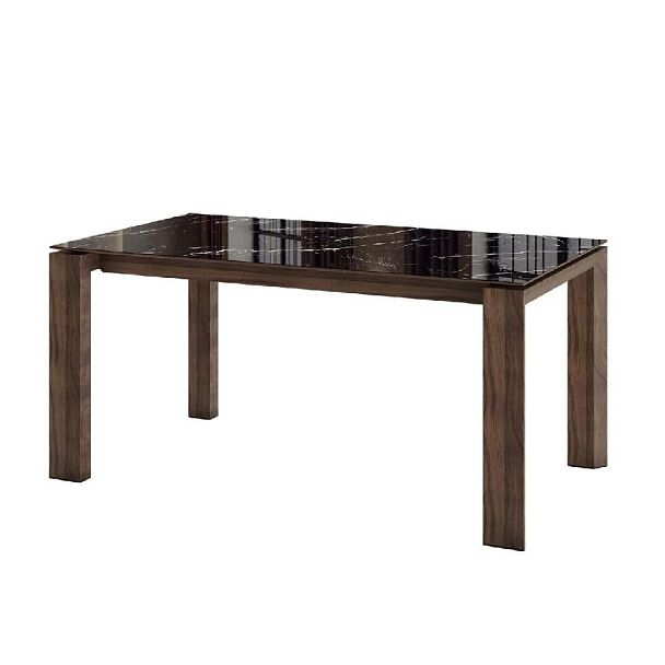 Стол обеденный Aron 180, керамика глянцевая черная - Вид 1