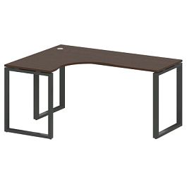 Metal System Стол криволинейный левый на О-образном м/к БО.СА-4 (L) Венге/Антрацит металл 1600*1200*750 - Фото предпросмотра