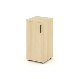 Стайл Проджект Шкаф низкий узкий SN.STU-301(L) Акация Лорка/Черный Ручки 400*400*833 - Фото предпросмотра