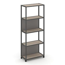 Shelf Mobile Стеллаж 5 уровней 1 секция VR.LT-STK-502.06 Дуб Аттик/Металл Антрацит/W-11 600*400*2000 - Фото предпросмотра