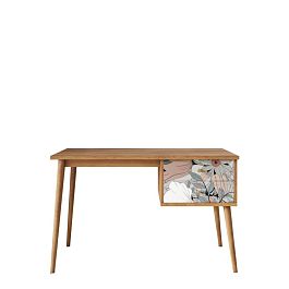 Стол рабочий Berber принт 50 с одной тумбой арт BB20/Print_50 - Фото предпросмотра