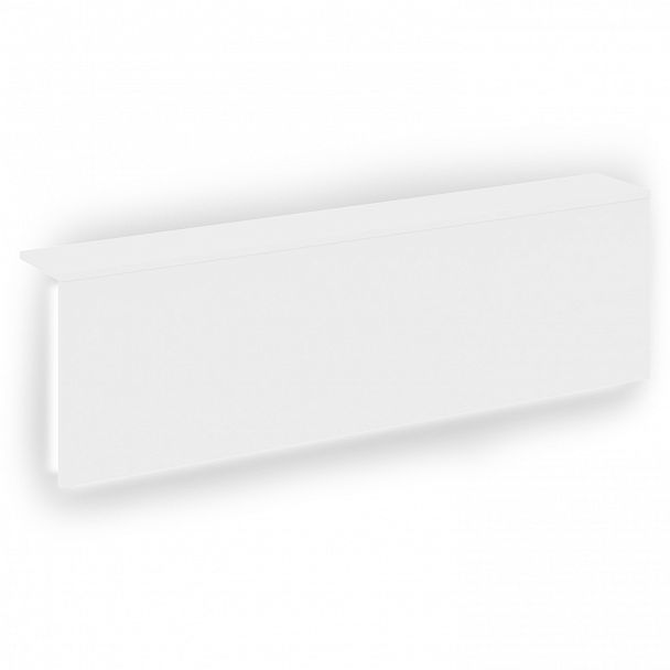 Накладка с подсветкой прямая высокая на 2 модуля "Onix" О.R-NP.V-138.2.S белый - Вид 1