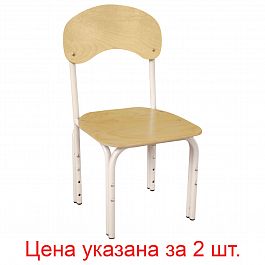 Стулья детские "Яшка", комплект 2 шт., регулируемые, фанера/металл, слоновая кость, гр.1-3 - Фото предпросмотра