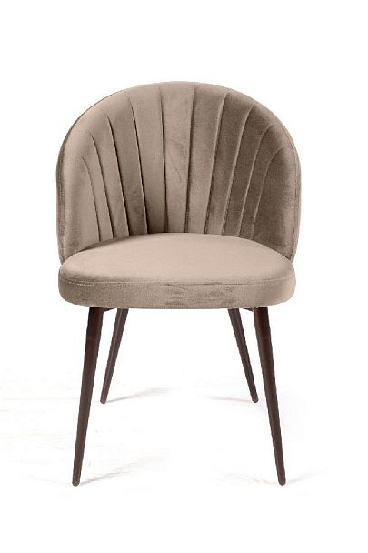 Стул Mont Blanc, бархат пепельно-бежевый 25 / черный конус - Вид 2