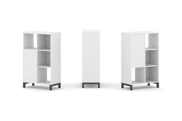 Стайл Проджект Набор стеллажа 2-х сторон., 3 яр. SN.NSD-321 Белый/Металл Антрацит 754*400*1248 - Вид 1