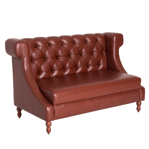 Диван Мельбурн, экокожа, коричневый - Вид 1
