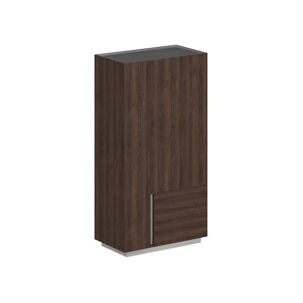 Шкаф Oliver 950x550x1520, правый / корпус: дуб табак, фасады: дуб табак - Вид 1