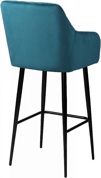 Барное поворотное кресло Барли К, Confetti izumrud/черный - Вид 5