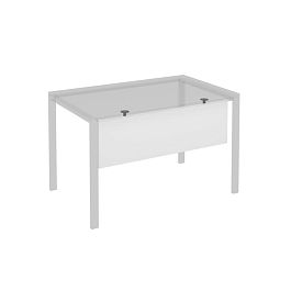 Экран стола защитный (ДСП) с кронштейнами для столов на МП2 120 Формула МП2 К. 812 белый премиум / антрацит - Фото предпросмотра