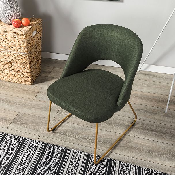 Стул Lars тёмно-зеленый/Линк золото - Вид 10