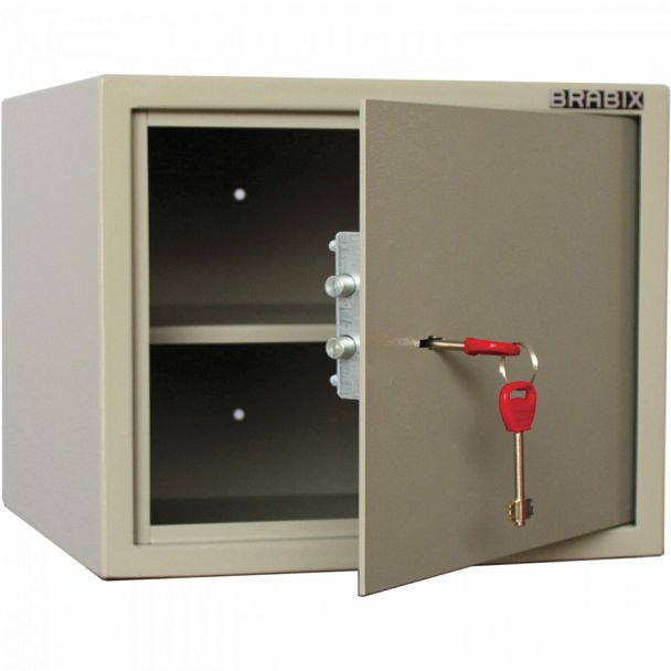 Сейф мебельный BRABIX "D-29m", 290х350х300 мм, 9 кг, ключевой замок, крепление к стене, 291163 - Вид 1